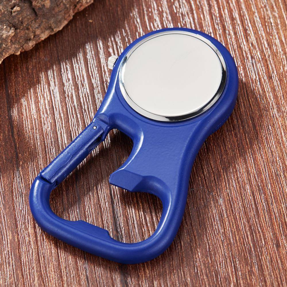 Unisex adventure watch with a large, easy-to-read luminous dial and functional carabiner clip