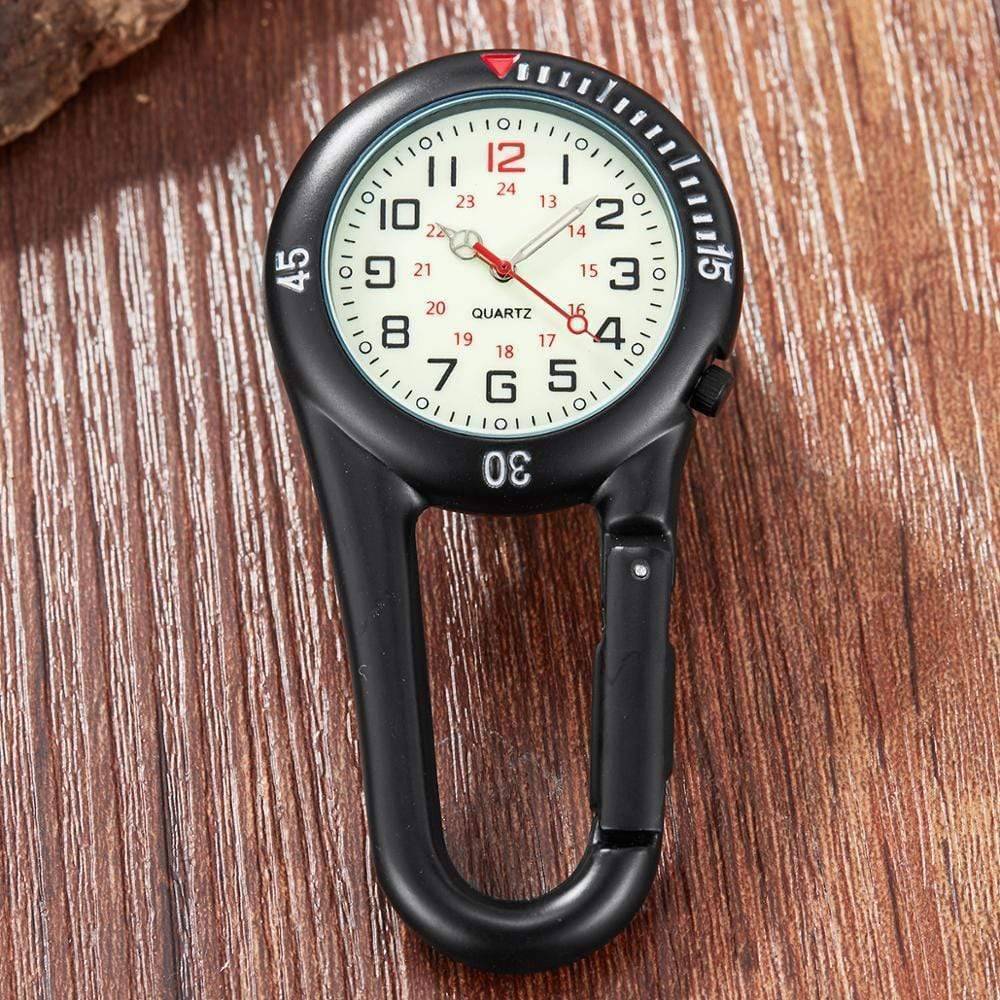 Elegant yet rugged carabiner watch, a versatile accessory for any outdoor gear collection
