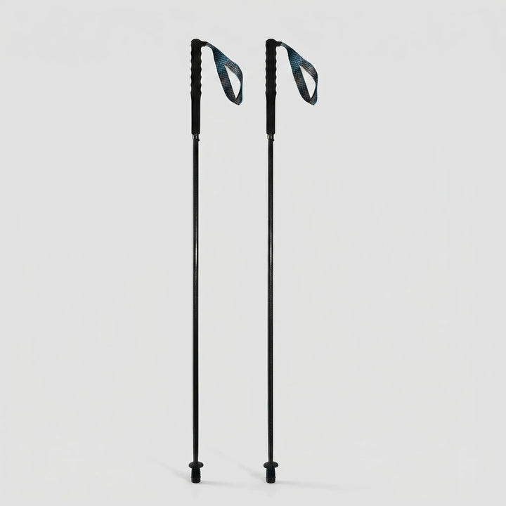 Compact folding carbon fiber hiking poles. Essential lightweight gear for backpackers & outdoor enthusiasts.