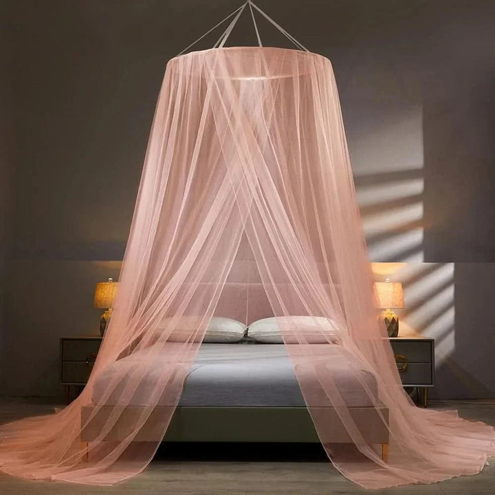 Versatile collapsible mosquito net, perfect for bedroom, camping, or travel. Enjoy bug-free sleep.