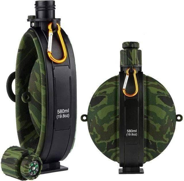 Eco-friendly, foldable silicone travel bottle for hiking & outdoor activities, 500ml capacity