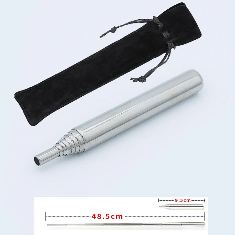Durable stainless steel fire blowpipe, perfect survival tool for hiking & outdoor enthusiasts