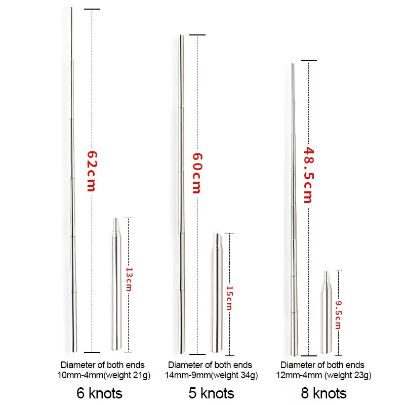 Close-up of the mouthpiece of the collapsible stainless steel fire blowpipe, outdoor equipment