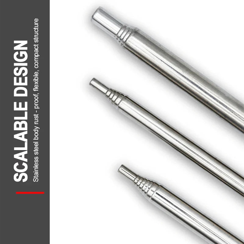 Emergency fire starting tool: stainless steel blowpipe extended over burning embers