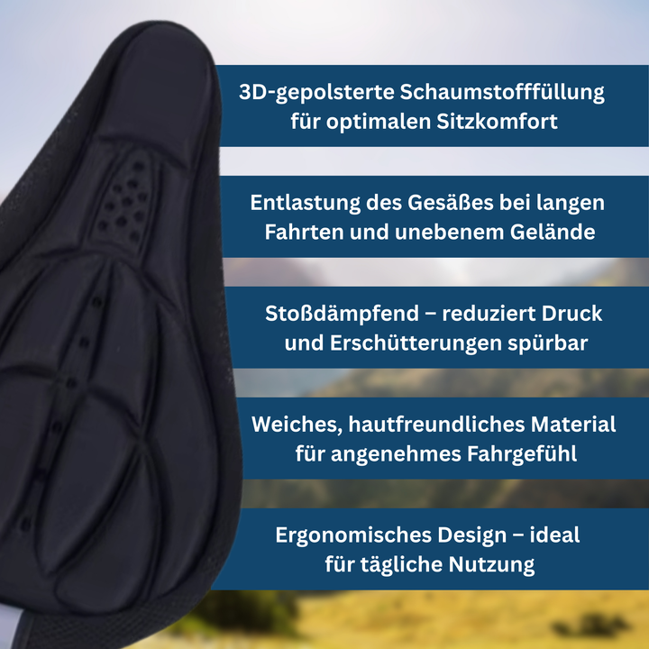 Soft gel bicycle seat cushion, ComfyRide unisex for all bike types
