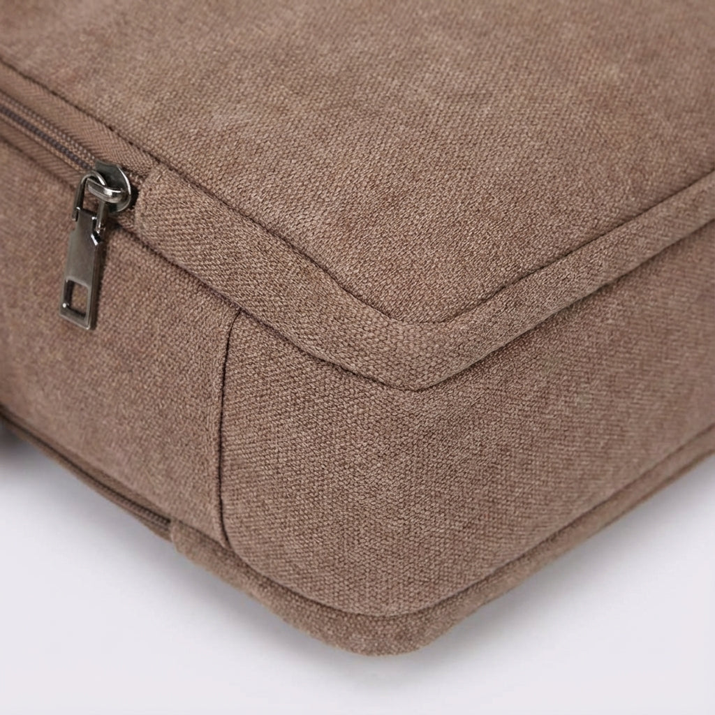 CarryLite compact canvas crossbody shoulder bag, ideal for everyday essentials. Unisex & durable design.