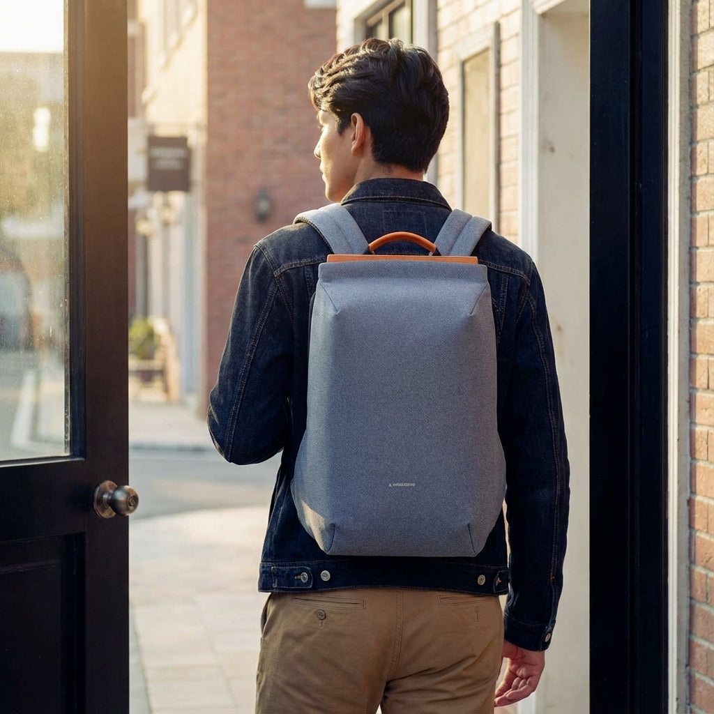 Unisex compact laptop backpack for 15-inch laptops. Ideal professional bag for work, school, travel, & daily commute.