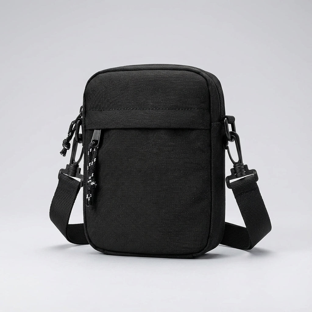 Secure anti-theft crossbody shoulder bag, unisex & waterproof. Compact nylon design, perfect lightweight travel essential.