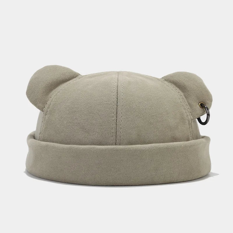 Charming bear cub winter hat. A cozy, cute unisex beanie with playful ears, great for chilly days and fun fashion.
