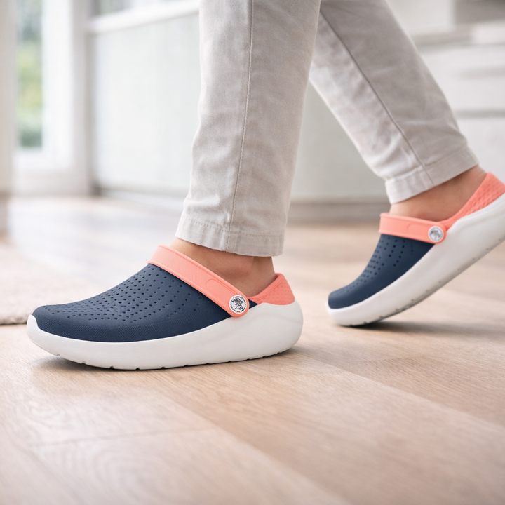 Comfortable unisex sandals providing foot pain relief with their cushioned design & supportive padded arch.