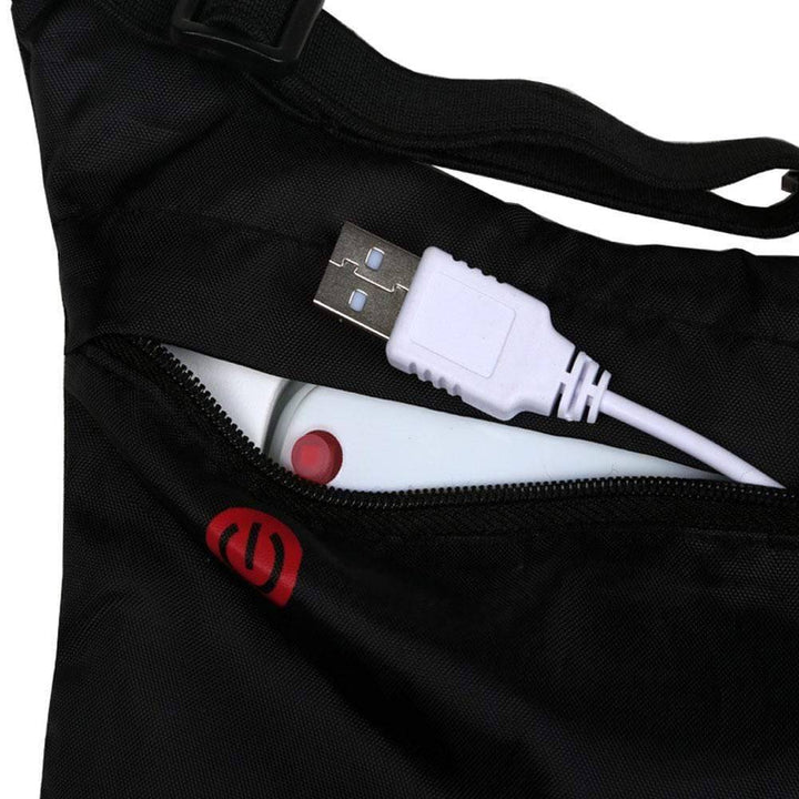 Night riding cycling vest with LED signal lights and remote, providing essential bike safety and visibility.
