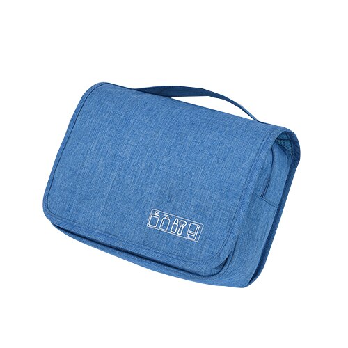 Deluxe travel wash bag with multiple compartments, keeps cosmetics organized on trips.