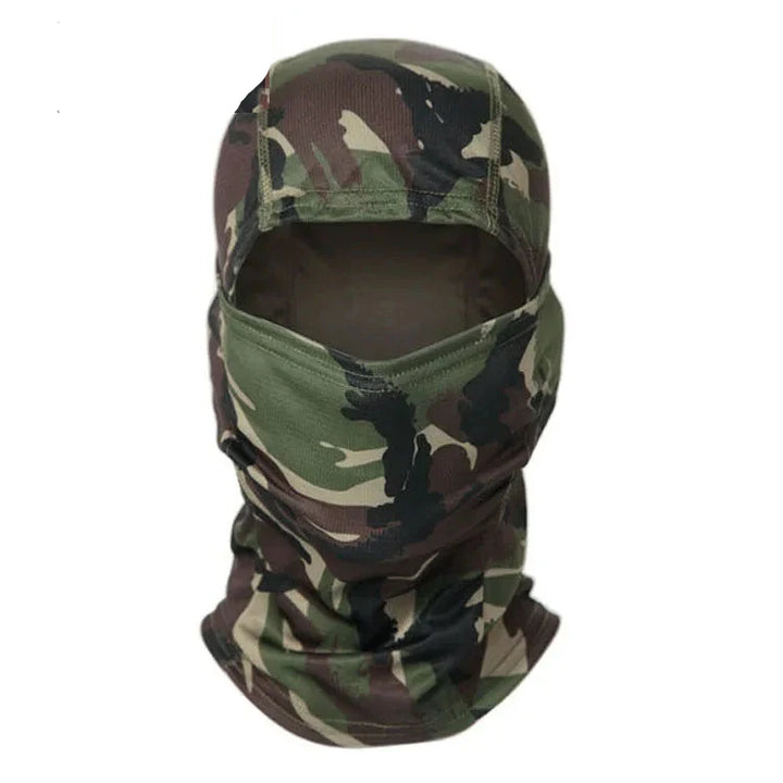 Unisex multi-terrain camo face mask, breathable tactical balaclava for hunting & airsoft