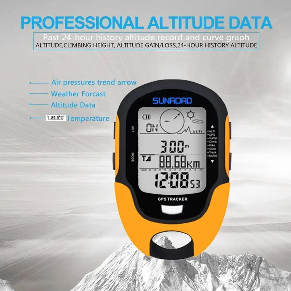 Multi-function GPS altimeter with barometer, compass, thermometer, & hygrometer