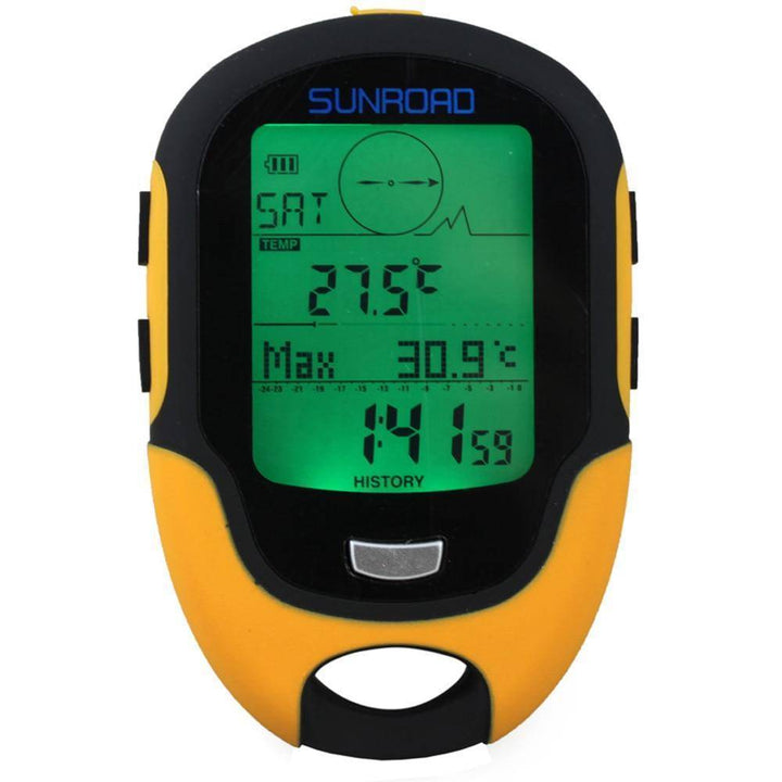 Unisex GPS altimeter barometer compass with clear digital readout for adventurers