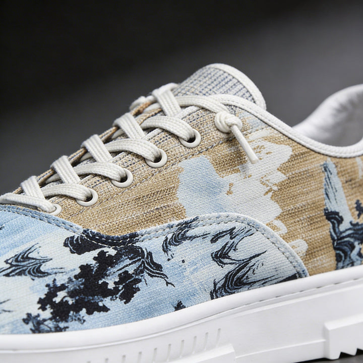 Stylish and versatile unisex comfort sneakers with a distinctive pattern, suitable for any casual outfit.