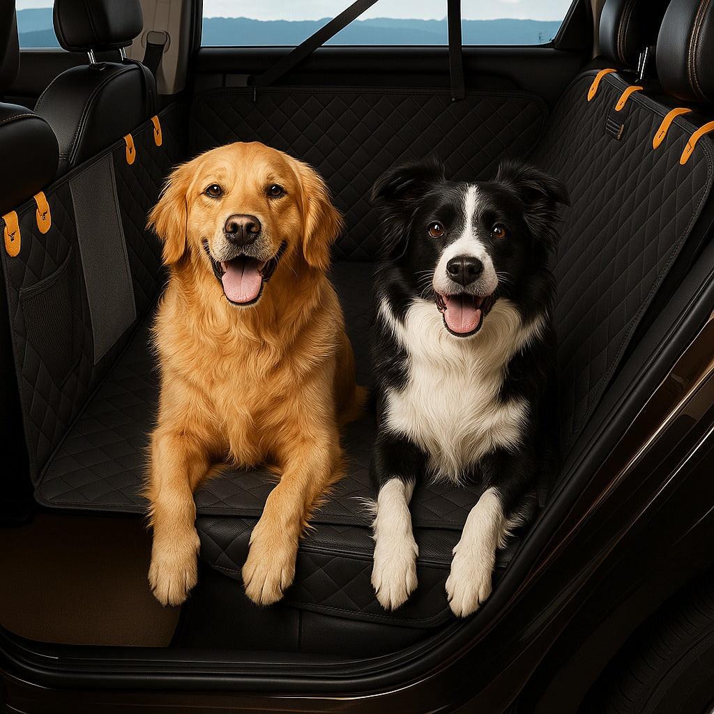 Keep your car clean and pets safe with this waterproof dog car seat hammock, featuring protective side flaps.