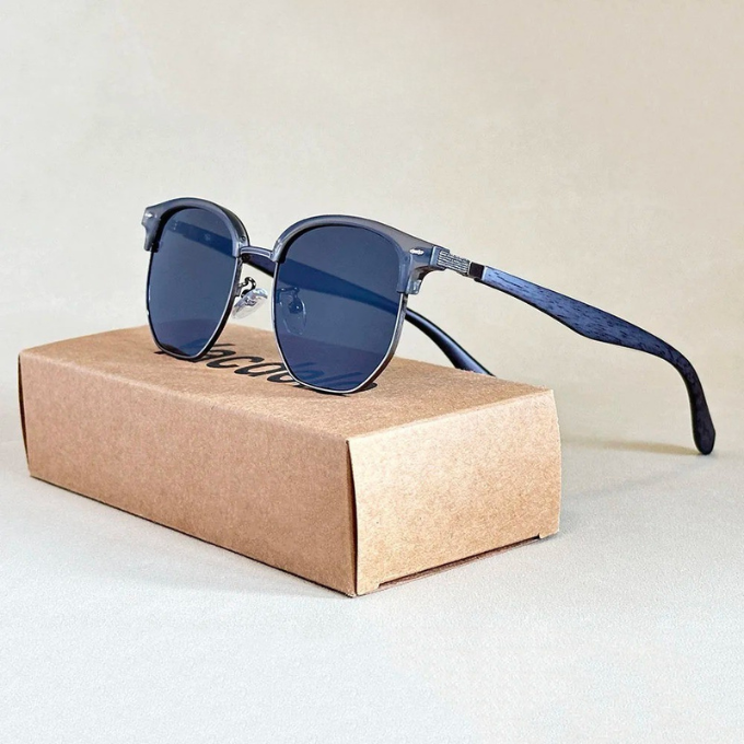 Make a statement with these trendy unisex double bridge shades. Essential fashion eyewear accessory.