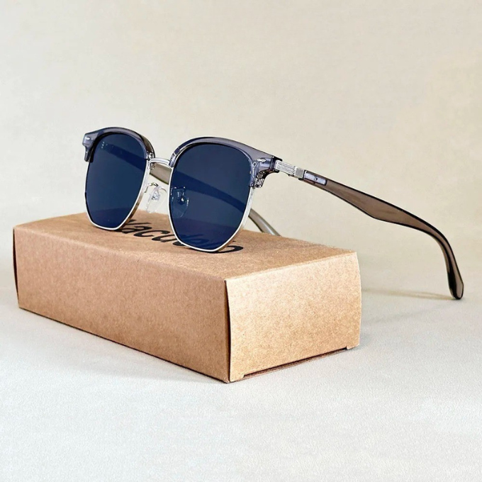 Modern double bridge sunglasses. Unisex design with UV400 protection for all-day eye comfort.