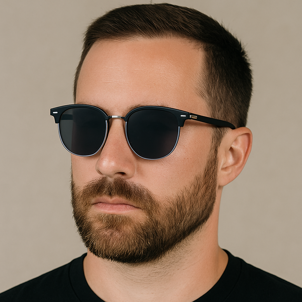 Fashion-forward unisex double bridge sunglasses. Stand out with this unique statement eyewear.