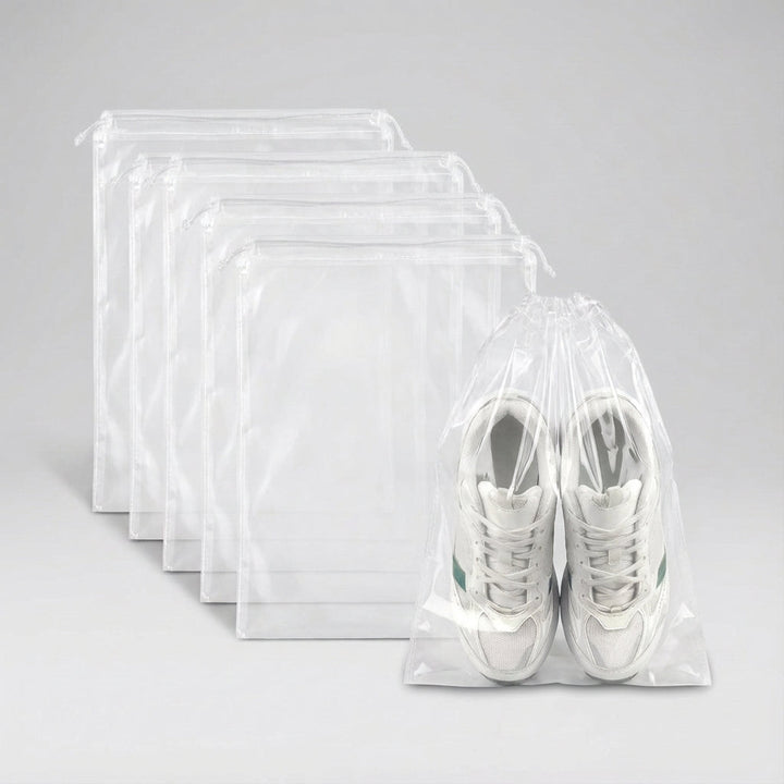 Efficient travel shoe storage with these unisex drawstring bags. Waterproof & dustproof for organized luggage.