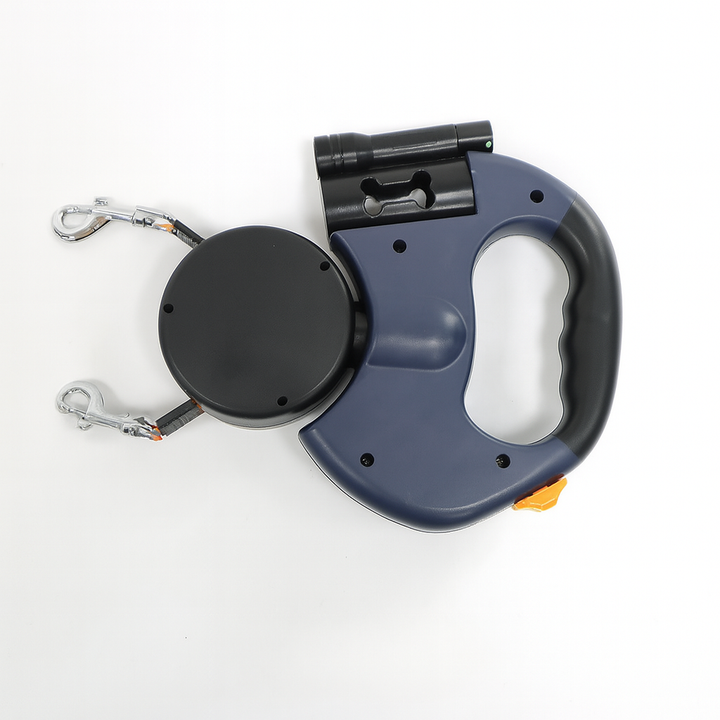 Convenient multi-dog retractable leash, tangle-free 360° swivel, ideal pet gear for walking two dogs easily.