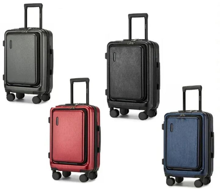 Unisex durable hard-shell travel suitcase with smooth spinner wheels, perfect for any trip.