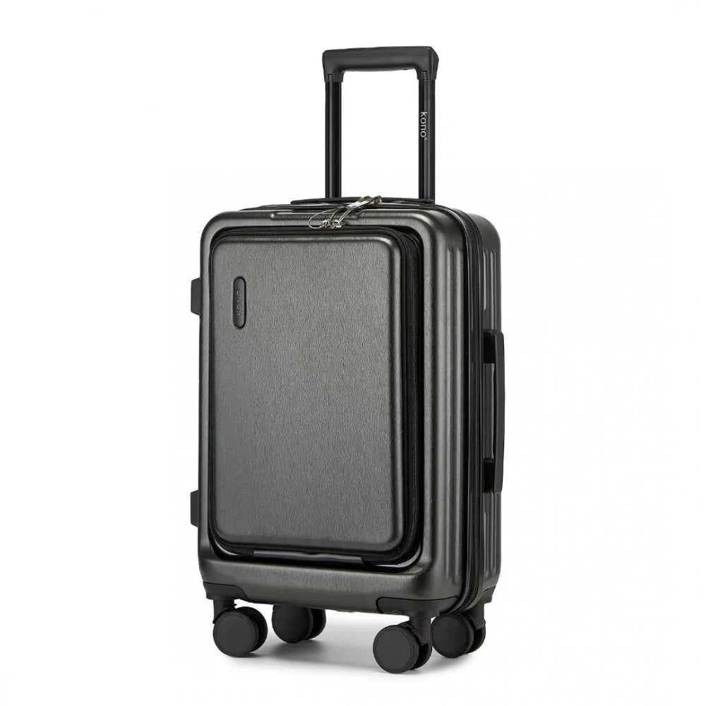 Versatile hard-shell luggage for vacation or business, featuring durable build and spinner wheels.