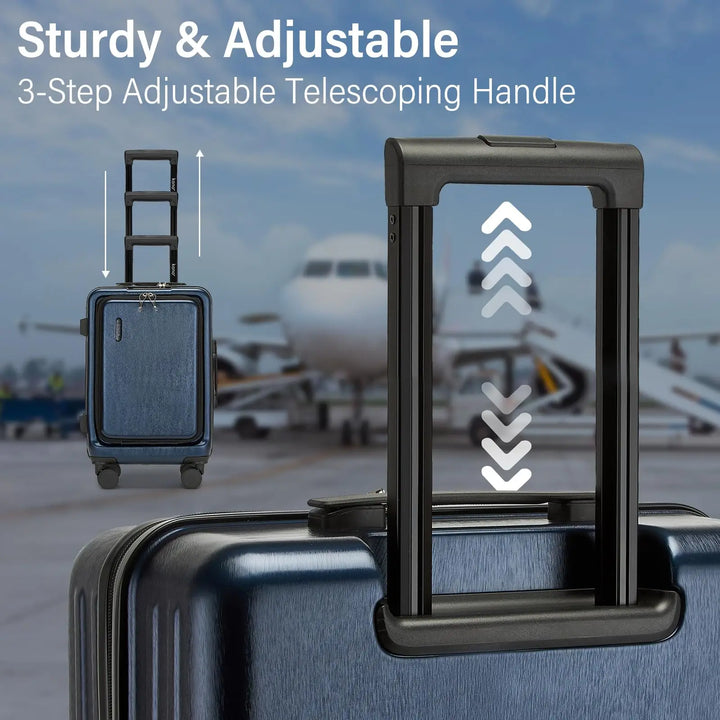 Durable checked luggage: Unisex hard-shell suitcase with TSA lock and smooth, multi-directional spinner wheels.