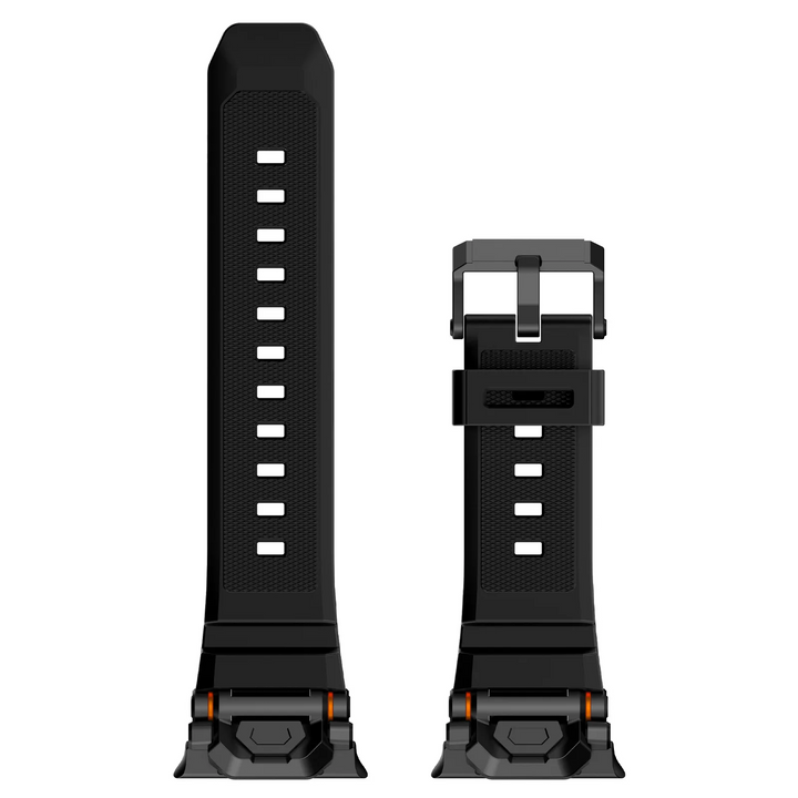 Durable silicone smartwatch band with secure buckle, quick release & comfort.