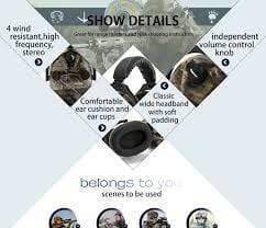 Detail of the soft ear cushions on the electronic shooting earmuffs for extended comfort