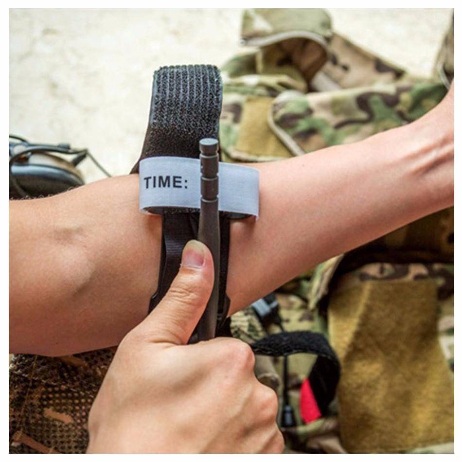 Combat-ready tactical tourniquet, essential first aid for severe injuries and emergency preparedness.