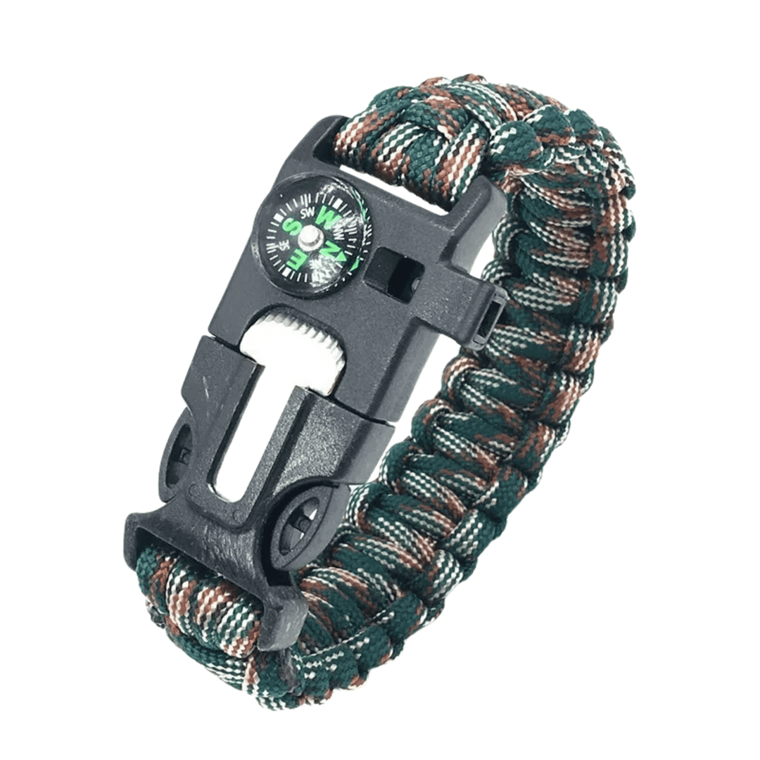 Stylish and functional unisex paracord survival bracelet, a vital piece of emergency outdoor gear