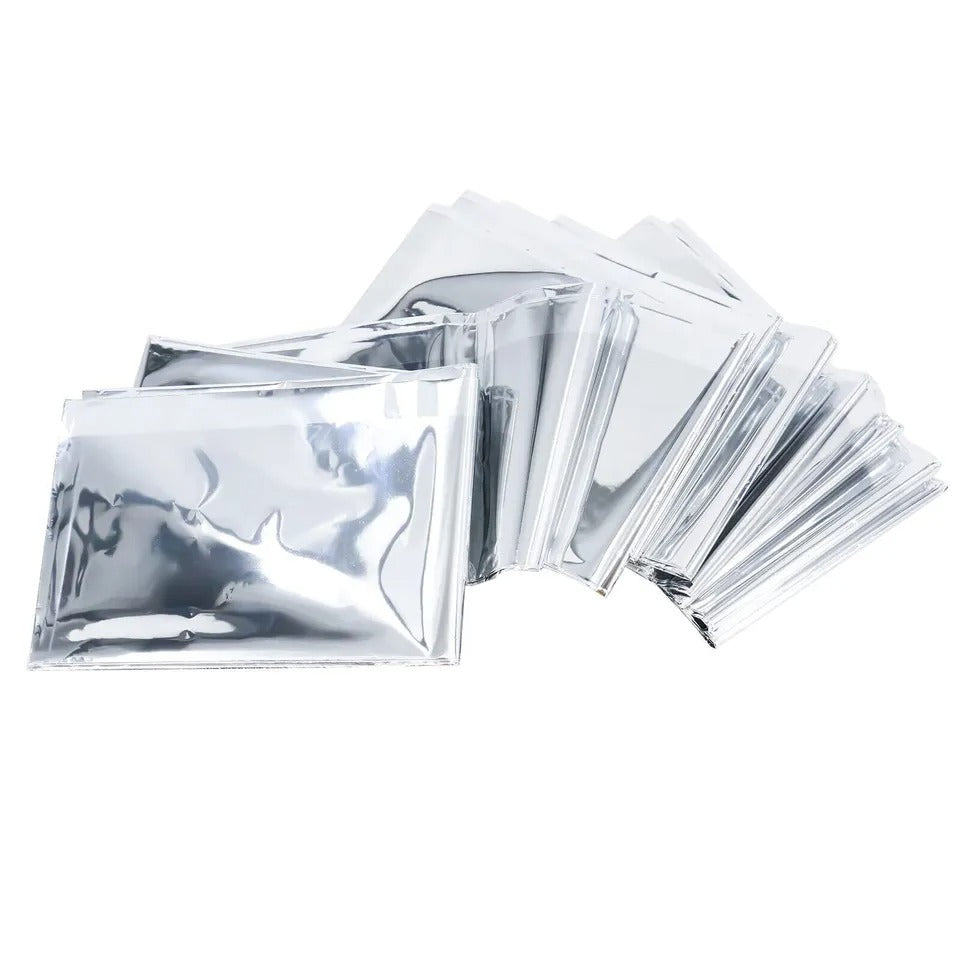 Compact survival gear: waterproof Mylar space blanket for emergency and outdoor first aid use
