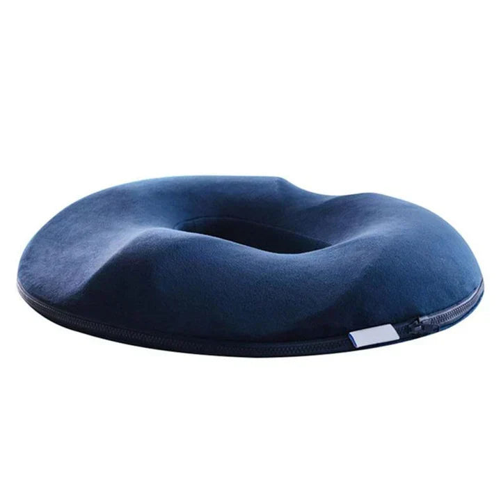 Tailbone pain & pressure relief ergonomic donut seat cushion, memory foam for superior comfort & posture support.