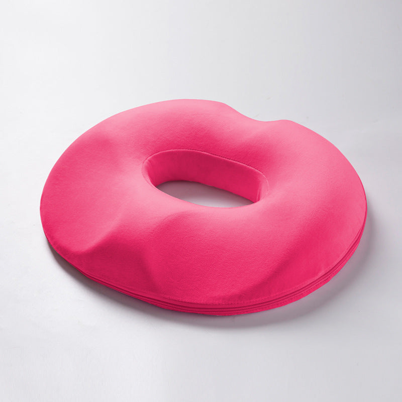 Ergonomic memory foam donut cushion for unisex tailbone pain & pressure relief, ideal for office chair & car.