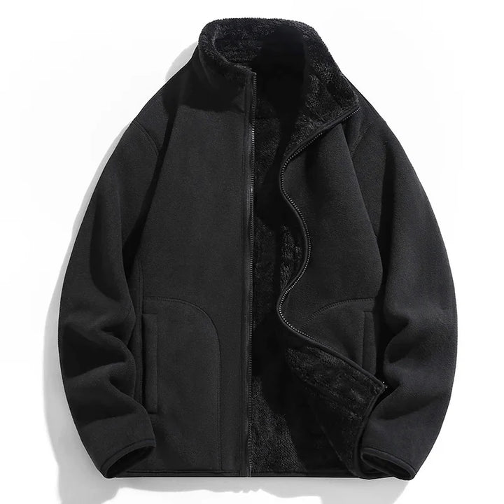 Warm Everest unisex full-zip fleece jacket featuring a high collar and convenient pockets, great for cold weather.