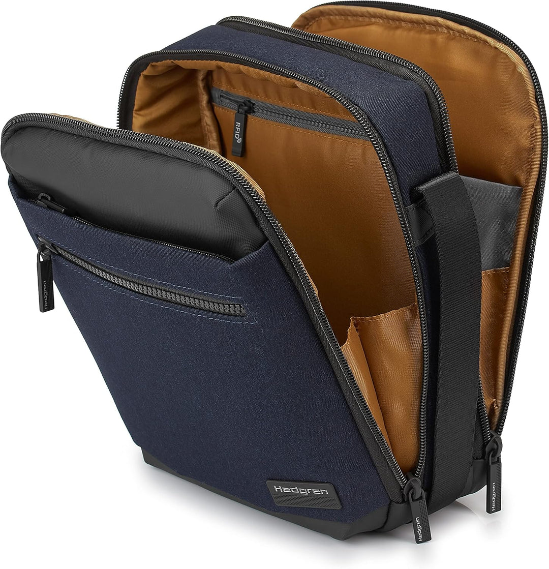 Water-resistant CarryGuard Messenger Bag fabric protects your essentials from rain & spills during daily carry.