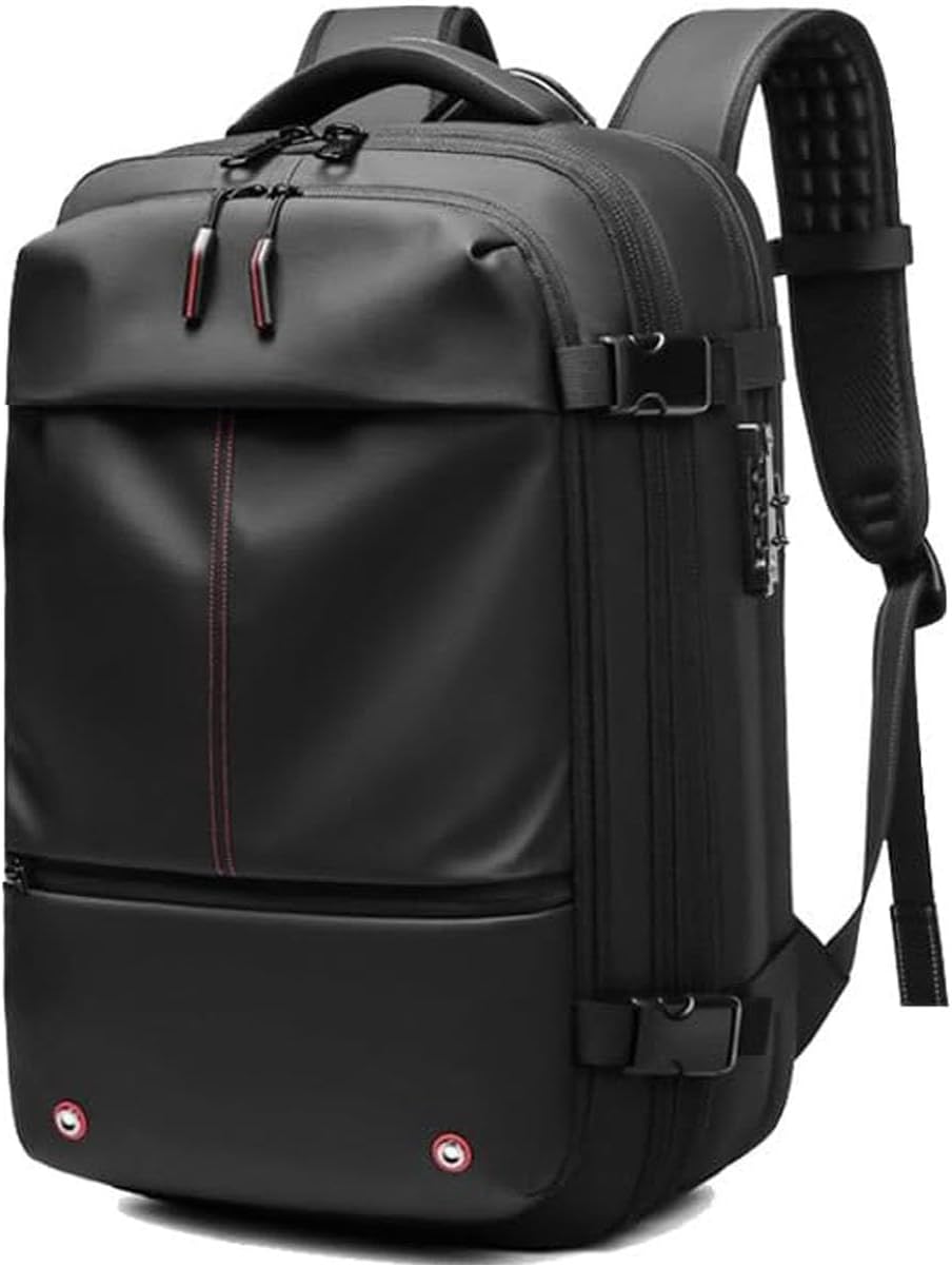 Secure anti-theft expandable travel backpack, perfect carry-on with wet compartment for travelers.