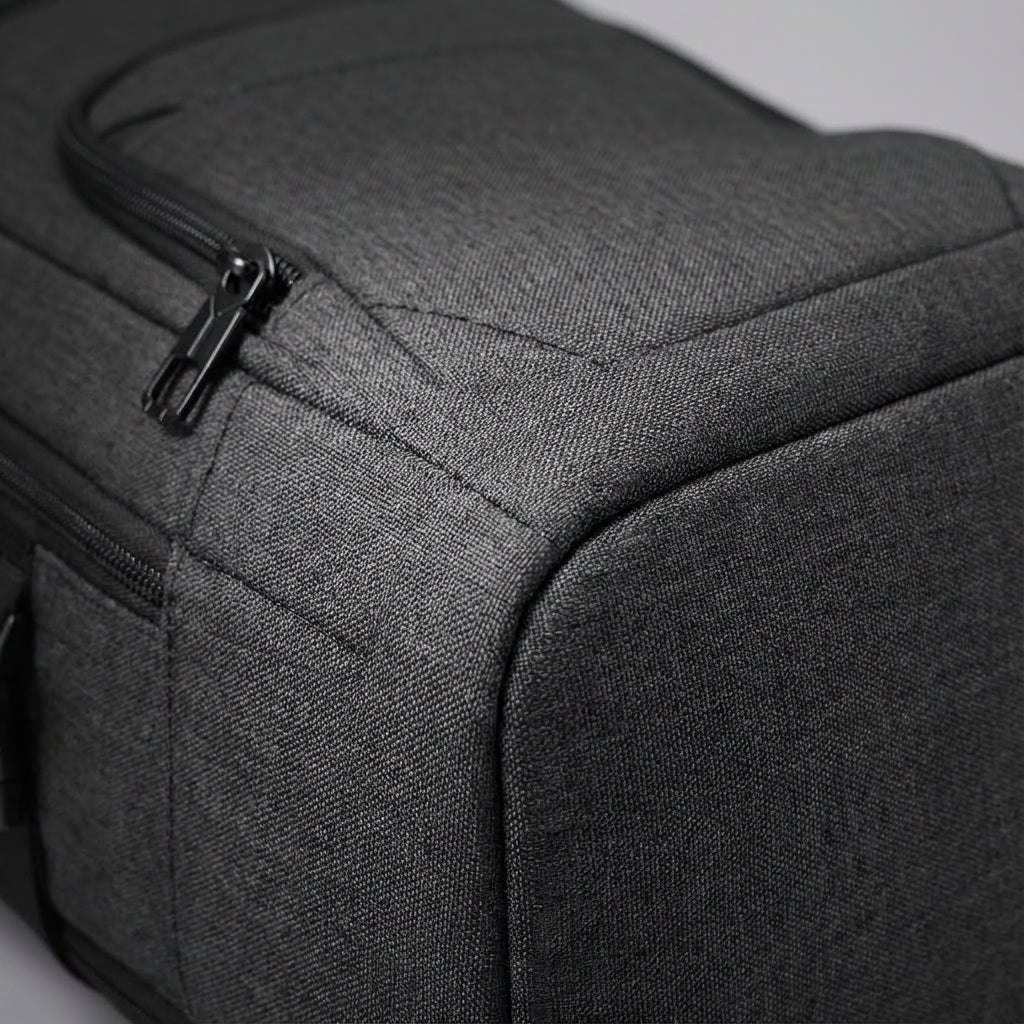 Stylish & durable FlightFold waterproof business laptop backpack, anti-theft design for secure travel.