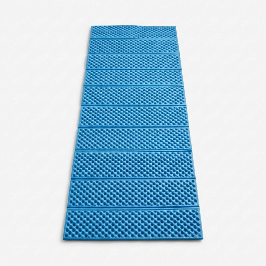 Compact foldable XPE foam sleeping pad, ideal for ultralight backpacking & hiking. Easy to carry camping mat.