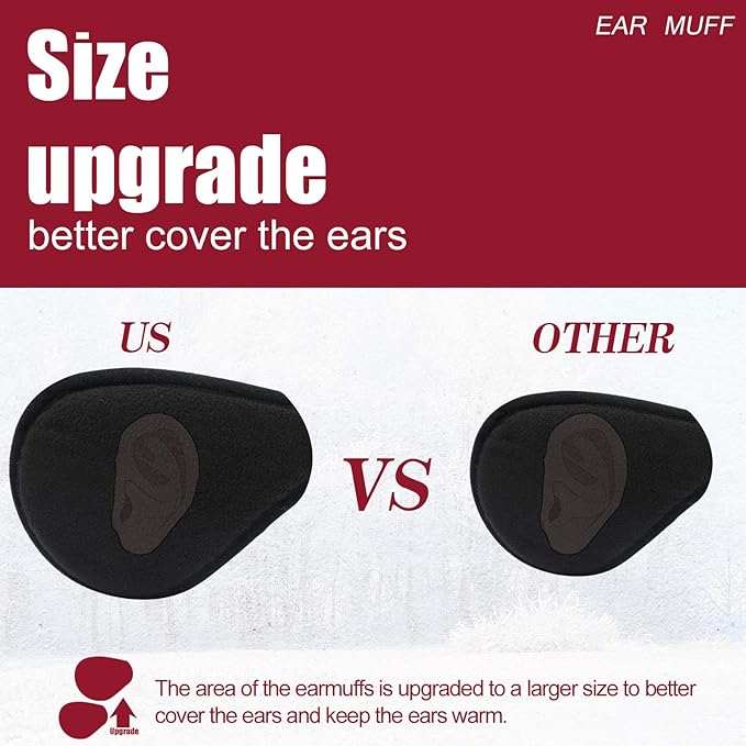 Winter essential: foldable fleece earmuffs for outdoor comfort & cold protection.