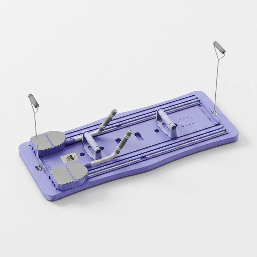 Compact foldable Pilates board for easy storage & convenient home gym fitness workouts. Unisex design.