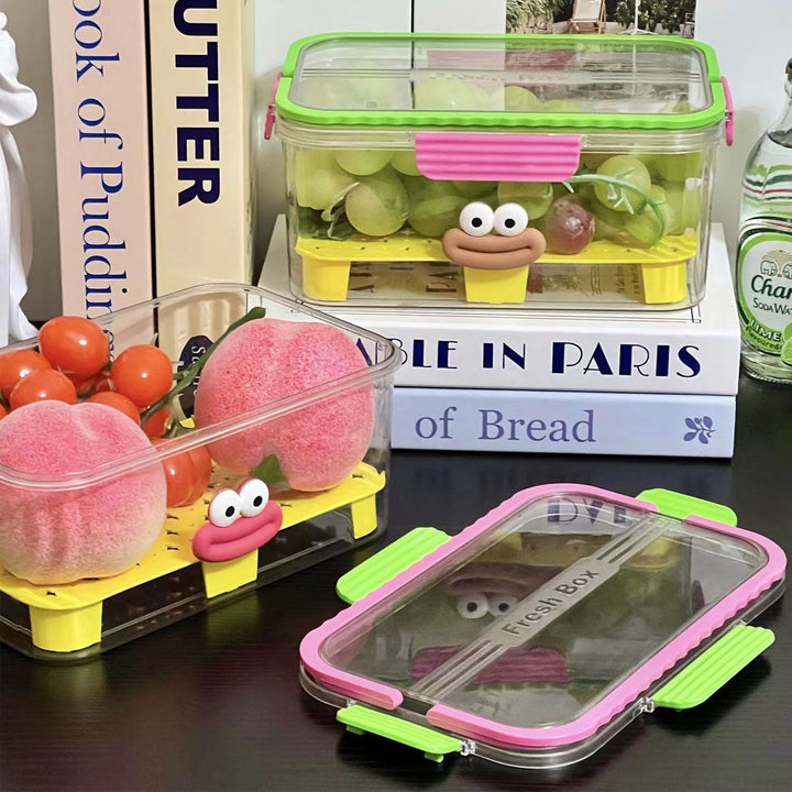 Fresh food storage box with handle, easy to carry for camping and picnic outings