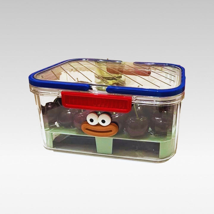 Compact fresh food storage box fitting neatly in refrigerator, ideal for small spaces