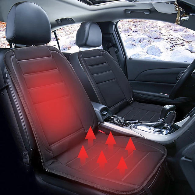Stay warm this winter with a full coverage heated car seat cushion for ultimate car comfort & back warmth.