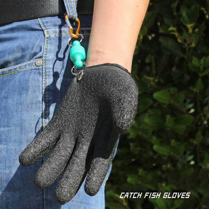 Unisex full finger fishing gloves with strong magnet release, cut & puncture resistant for anglers
