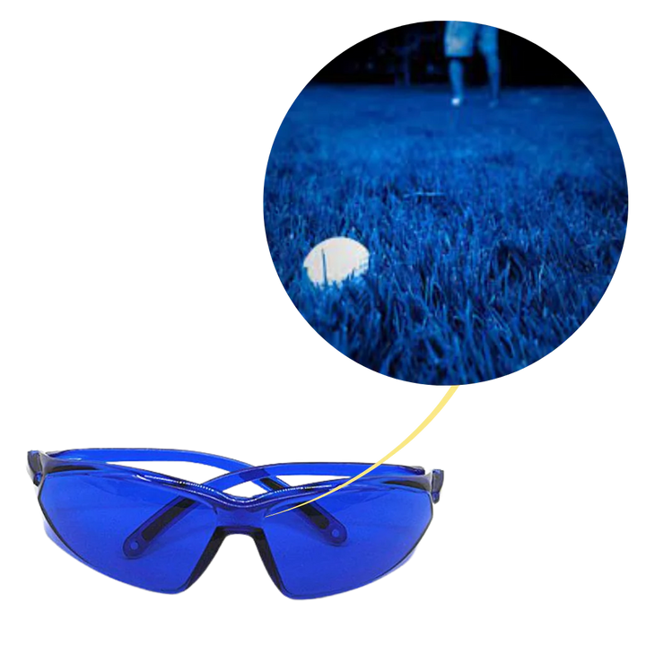 Lightweight unisex golf glasses with UV protection for faster ball finding on the course. Perfect golfer gift.