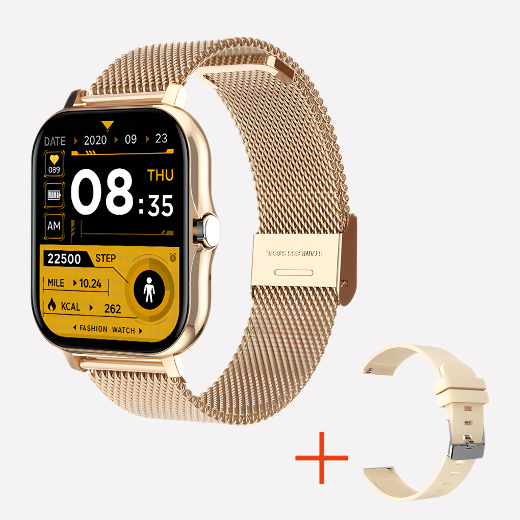 Unisex GPS SOS smartwatch in black for enhanced personal safety & emergency alerts. Wearable tech for connectivity.