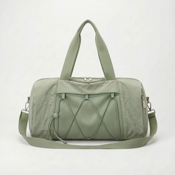Durable unisex gym bag, designed for workouts and sports, includes a convenient shoe compartment.